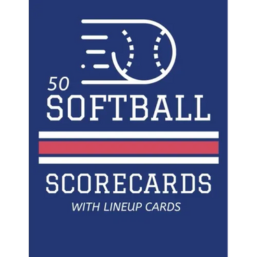 50 Softball Scorecards With Lineup Cards: 50 Scoring Sheets For Baseball and Softball Games (8.5x11)