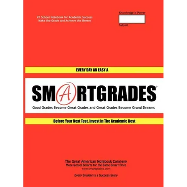 SMARTGRADES School Notebooks with Study Skills 2N1: Class Notes & Test-Review Notes: "How to Memorize Voluminous Facts for Total Recall" (100 Pages) S