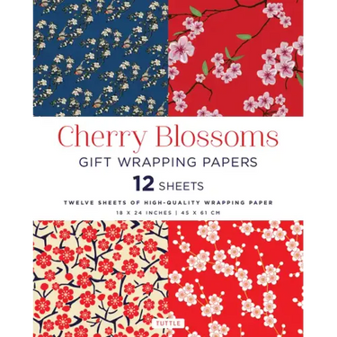 Cherry Blossoms Gift Wrapping Papers - 12 Sheets: 18 X 24 Inch (45 X 61 CM) Wrapping Paper