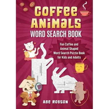 Coffee Animals Word Search Book: Fun Coffee and Animal Shaped Word Search Puzzle Book for Kids and Adults