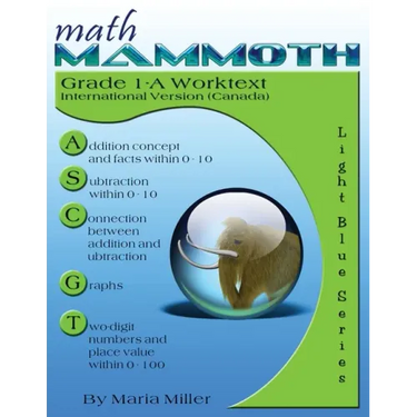 Math Mammoth Grade 1-A Worktext (Canadian Version)