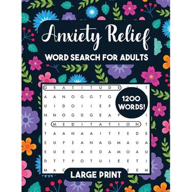 Anxiety Relief Word Search for Women Large Print: Relaxation Activity Book for Women