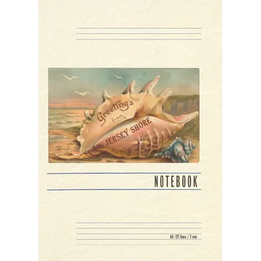 Vintage Lined Notebook Greetings from Jersey Shore, New Jersey