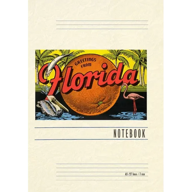 Vintage Lined Notebook Greetings from Florida