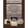 Burckhardt V. Northwestern National Bank U.S. Supreme Court Transcript of Record with Supporting Pleadings