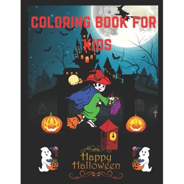 Happy Halloween coloring book for kids: Halloween coloring book for teens