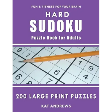 Hard Sudoku Puzzle Book for Adults: 200 Large Print Puzzles