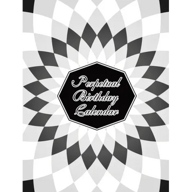 Perpetual Birthday Calendar: Geometric Optical Illusion Themed Hardbound Birthday Book Daily Monthly Organizer 8x10 Desk Diary For Birthdays, Impor