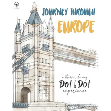 Journey through Europe - A stress-relieving Dot to Dot experience: Extreme Dot to Dot Puzzles Books for Adults - Anni Sparrow presents Challenges to C
