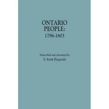 Ontario People: 1796-1803