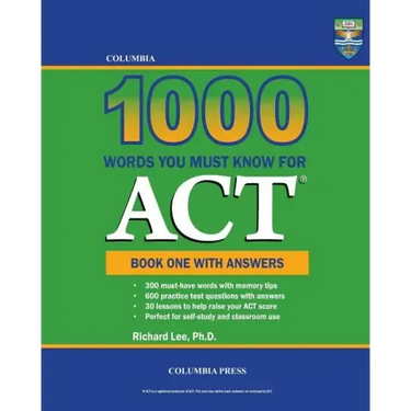 Columbia 1000 Words You Must Know for ACT: Book One with Answers