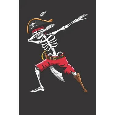 Dabbing Skeleton Pirate: 120 Page Line Notebook for School, Students, Kids & Teens 6" x 9"