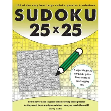 25x25 Sudoku: 100 sudoku puzzles complete with solutions