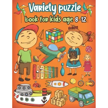 Variety puzzle book for kids age 8-12: Word Search, Sudoku, Trivia, Tic tac toe, Mazes and Coloring pages