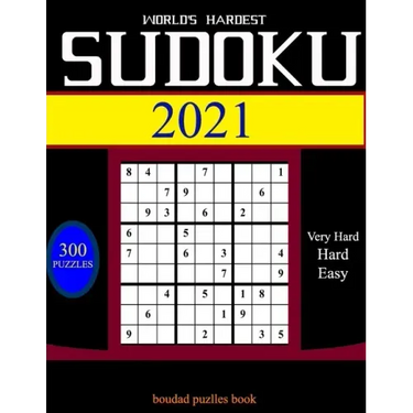 World's hardest Sudoku 2021: 300 daily sudoku puzzles. Easy to Very hard sudoku.