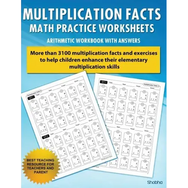 Multiplication Facts Math Worksheet Practice Arithmetic Workbook With Answers: Daily Practice guide for elementary students