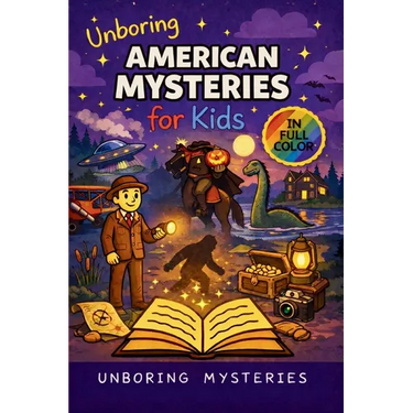 Unboring American Mysteries for Kids: Funny, Fascinating Guide to the Strangest True American Mysteries, Shocking Truths, and Unexplained Events