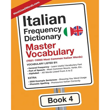 Italian Frequency Dictionary - Master Vocabulary: 7501-10000 Most Common Italian Words