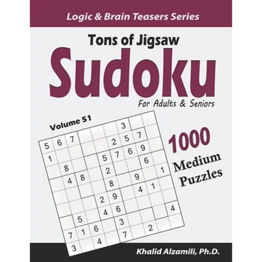 Tons of Jigsaw Sudoku for Adults & Seniors: 1000 Medium Puzzles