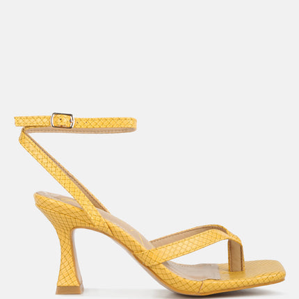 celty ankle strap spool heel sandals by London Rag