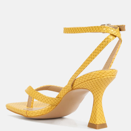 celty ankle strap spool heel sandals by London Rag
