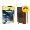 Niv, Kids' Visual Study Bible, Leathersoft, Bronze, Full Color Interior, Peel/Stick Bible Tabs: Explore the Story of the Bible---People, Places, and H