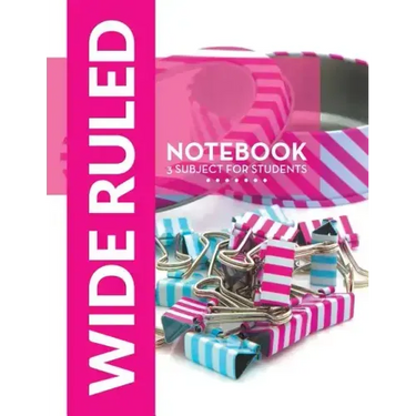 Wide Ruled Notebook - 3 Subject For Students