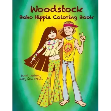Woodstock Boho Hippie Coloring Book
