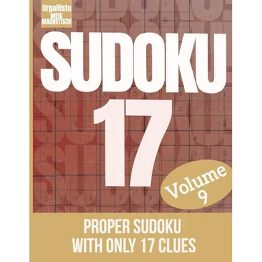Sudoku 17 volume 9: Sudoku puzzle the hardest volume 9 - a great gift for sudoku loving adults - the puzzles for the sudoku game expert -