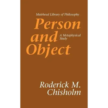 Person and Object: A Metaphysical Study