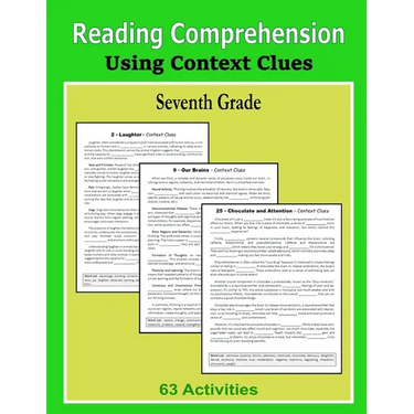 Reading Comprehension - Using Context Clues - Seventh Grade