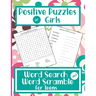 Positive Puzzles For Girls - Word Search And Word Scramble For Teens: Positive Words & Mindset Activity Book For Teenage Girls / Young Adults