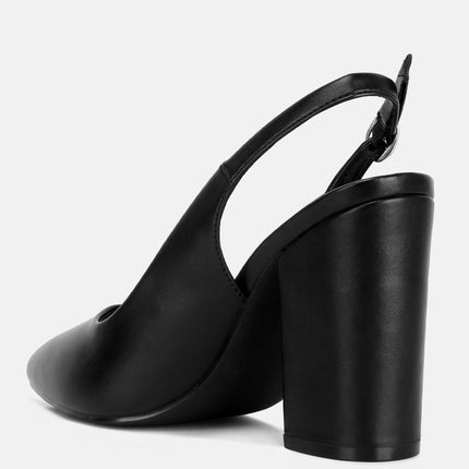 creidne block heel pointed toe sandals by London Rag