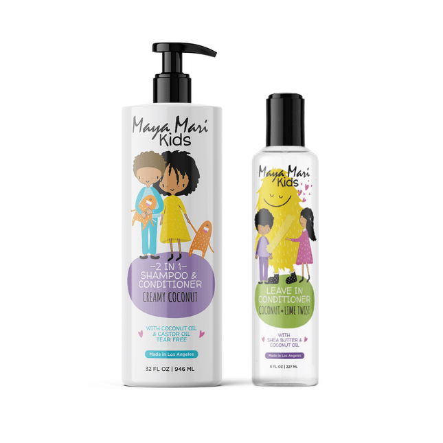 Maya Mari Kids - Curly Hair Kids Ultimate Curls 2-Piece Set - 2-in-1 Shampoo and Conditioner and Leave-In Conditioner by  Los Angeles Brands