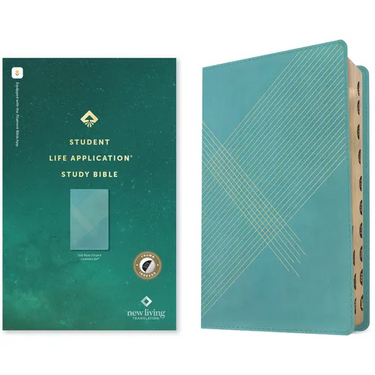 NLT Student Life Application Study Bible, Filament Enabled (Leatherlike, Teal Blue Striped, Indexed, Red Letter)