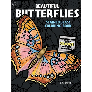 Beautiful Butterflies Stained Glass Coloring Book