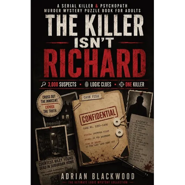 The Killer Isn't Richard: A Serial Killer & Psychopath Murder Mystery Puzzle Book for Adults with 3,000 Suspects, Crime Scene Evidence, Criminal Profi