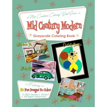New Creations Coloring Book Series: Mid-Century Modern