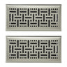 Floor Registers 4x10 Inch 2-Pack Iron Floor Vents for HVAC Grilles Nickel-Plated