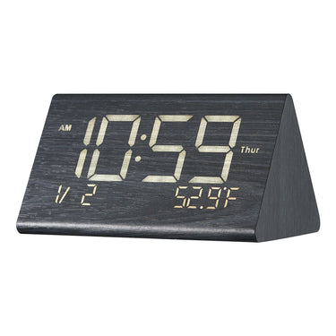 Digital Alarm Clock with Dual Alarm USB Night Light Desktop Clock Black