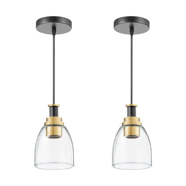 Pendant Light 1-Light Pendant Lighting with Glass Shade Adjustable Height