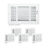 Floor Registers 3-Way 6 x 10 Inch Iron Floor Vents for HVAC Grilles 6-Pack White
