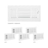 Floor Registers 3-Way 4 x 10 Inch Iron Floor Vents for HVAC Grilles 6-Pack White
