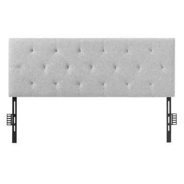 Headboard, Full Size Headboard with Adjustable Height, Comfortable Diamond Tufted for Full Size Bed, W 56.3 x H(35.6-47.4) inches, Ideal for Bedroom, Hotel, Homestay, Dormitory, Light Grey