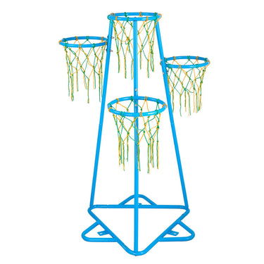 Kids Basketball Hoop 4-Hoop Portable Basketball Stand with Adjustable Heights