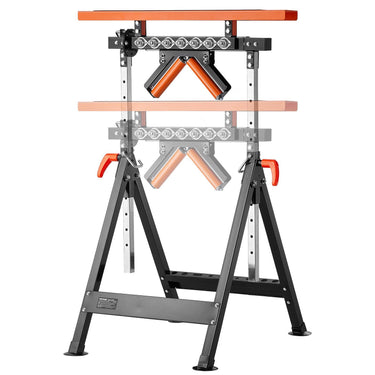 4-in-1 Polished Roller Stand Max Load 440 lb Adjustable 33-50 in for Woodworking