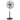 20" Industrial Pedestal Fan 3-Speed Oscillating Fan with Adjustable Height