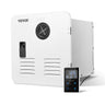 RV Tankless Water Heater, Instant Shower with 15 x 15 inches White Door and Remote Controller, 55000BTU Optimized Comfort Performance Hot Water, Ideal for RVers' Family Everyday Use