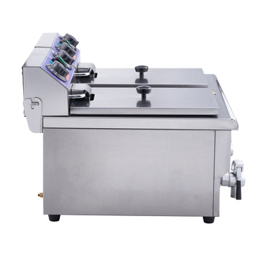Commercial Electric Deep Fryer 9.1Qt Countertop Deep Fryer Dual Detachable Tanks 1500W