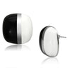 TK898 - High polished (no plating) Stainless Steel Earrings with Epoxy in Multi Color